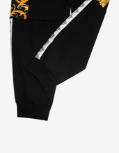 Load image into Gallery viewer, Black Barocco Insert Sweat Pants