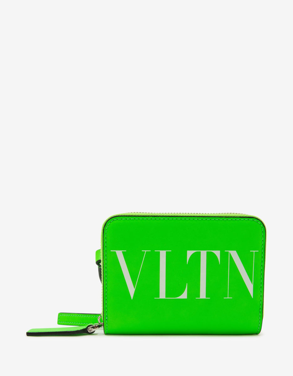 Neon Green VLTN Wallet with Neck Strap – tiegfghfe.com