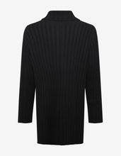 Load image into Gallery viewer, Black Ribbed Maxi Cardigan
